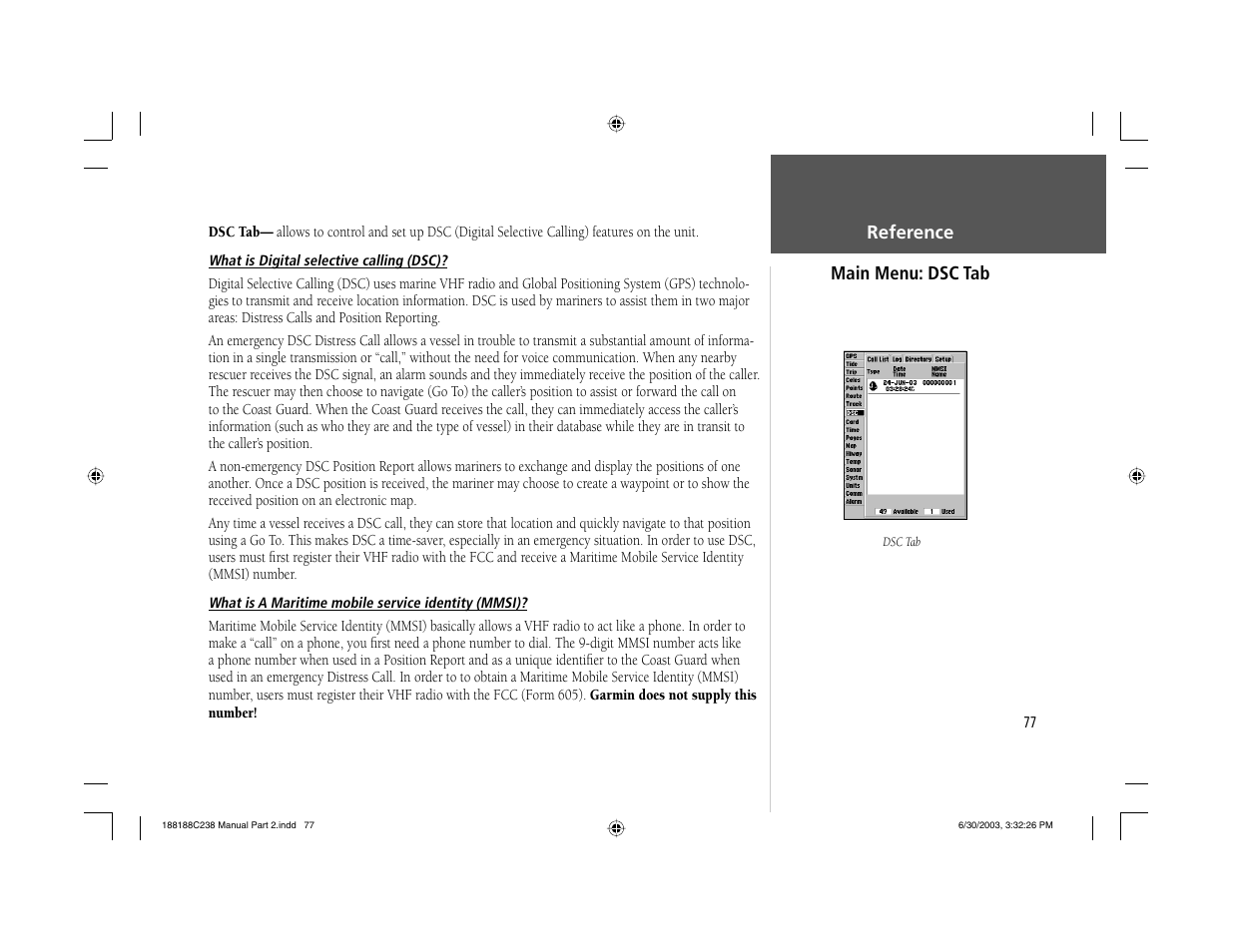 Garmin GPSMAP 238 Sounder User Manual | Page 87 / 134