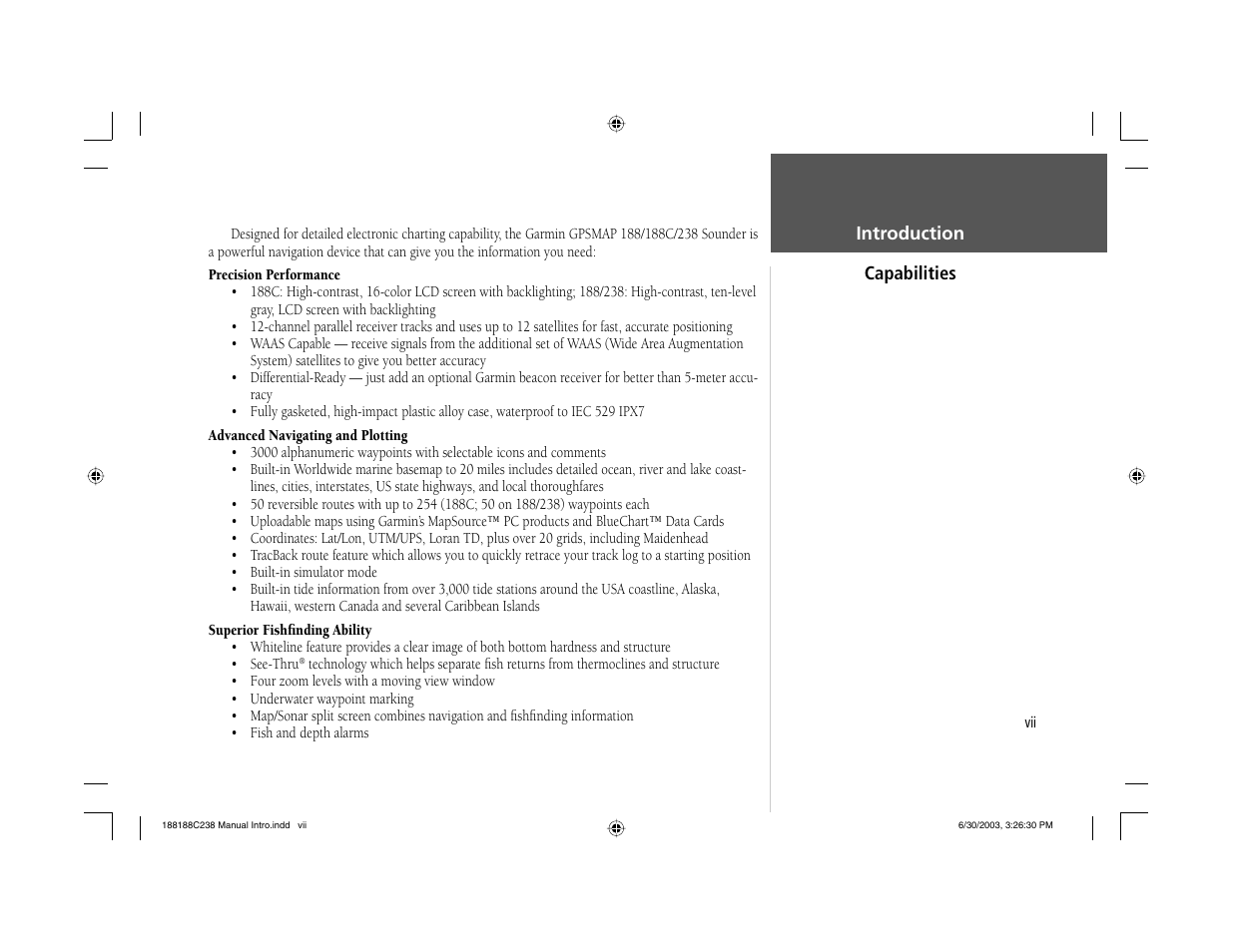 Garmin GPSMAP 238 Sounder User Manual | Page 9 / 134