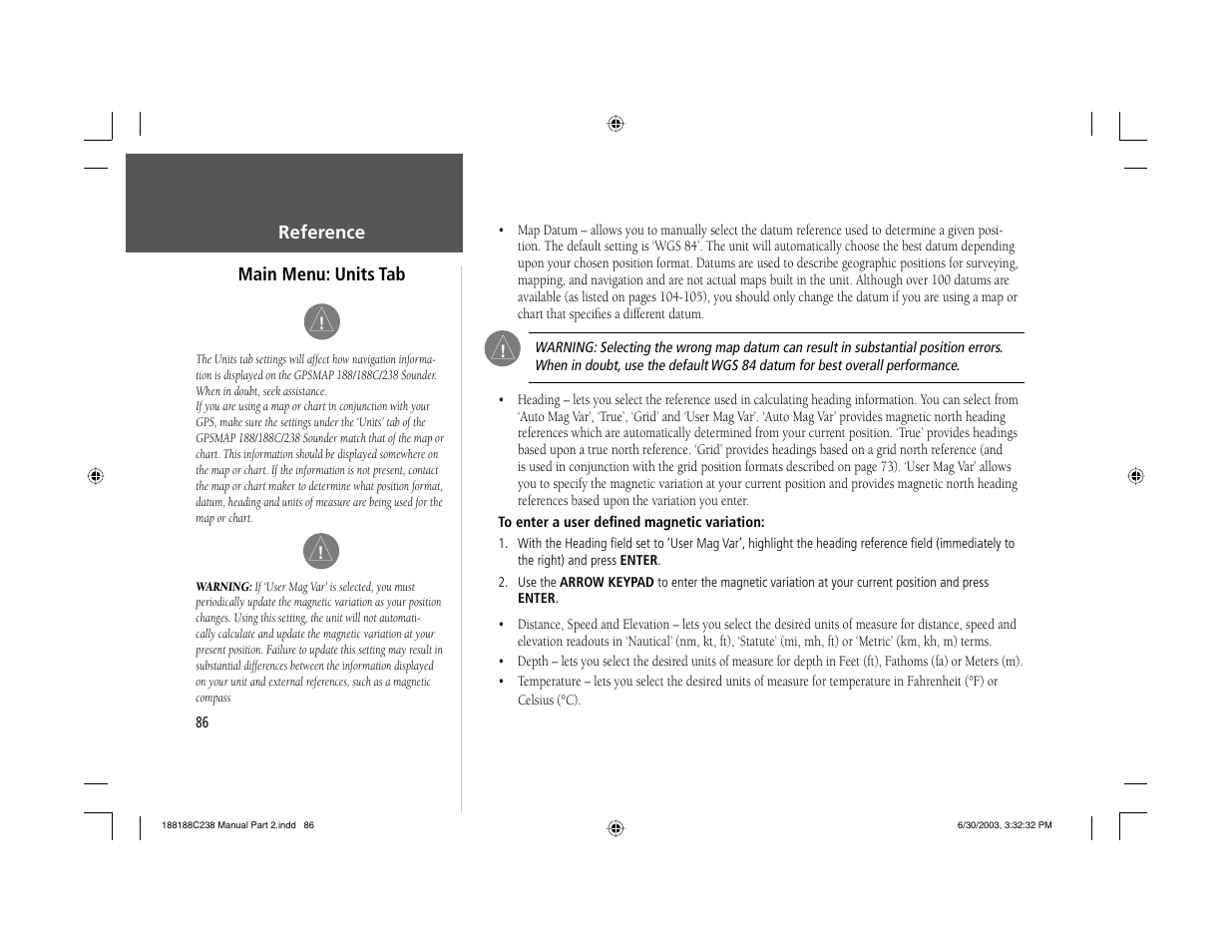 Garmin GPSMAP 238 Sounder User Manual | Page 96 / 134