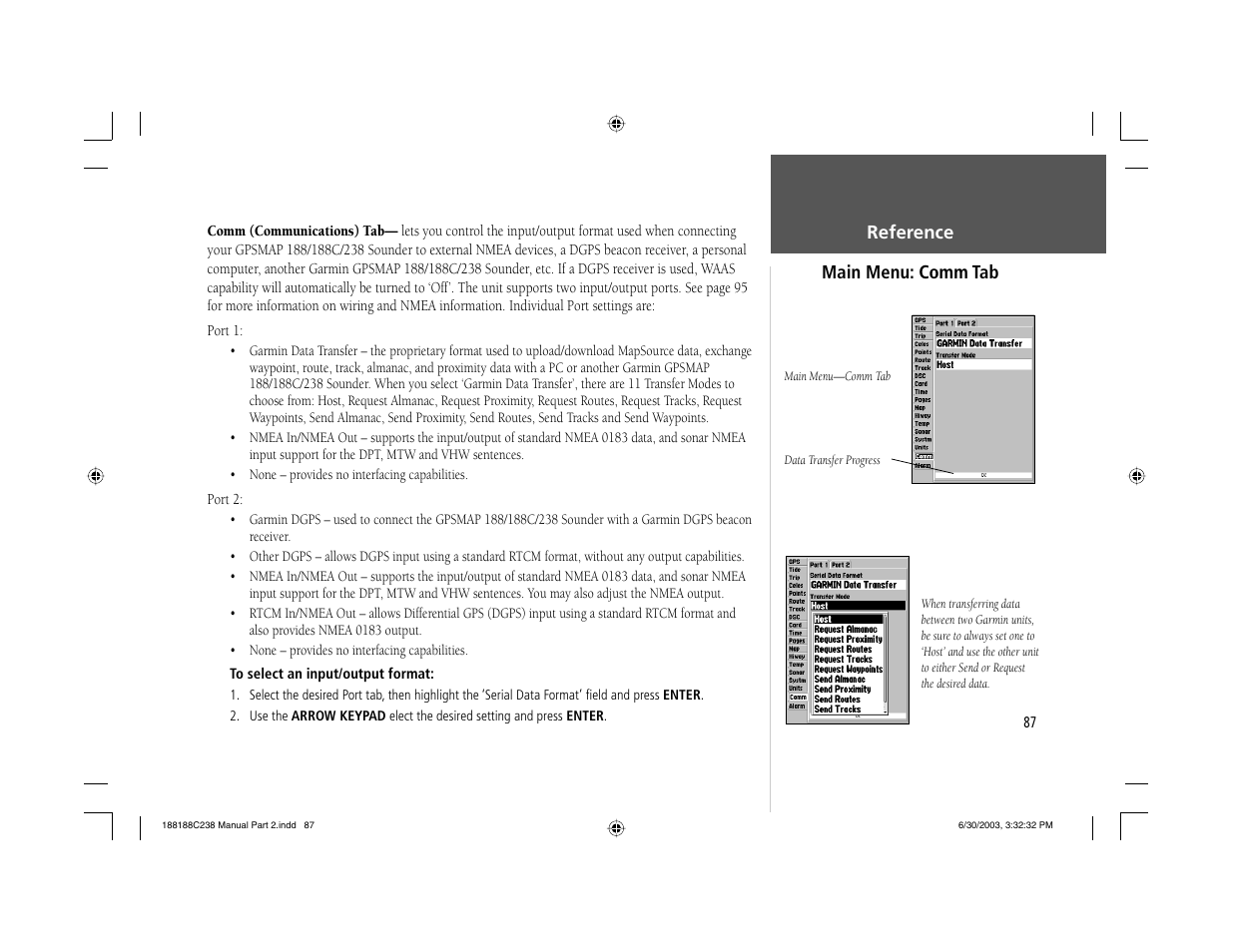 Garmin GPSMAP 238 Sounder User Manual | Page 97 / 134