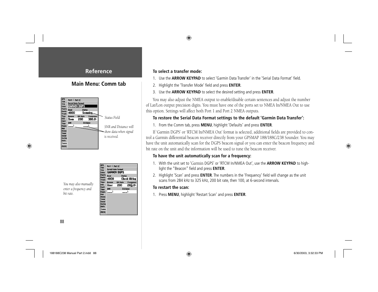 Garmin GPSMAP 238 Sounder User Manual | Page 98 / 134