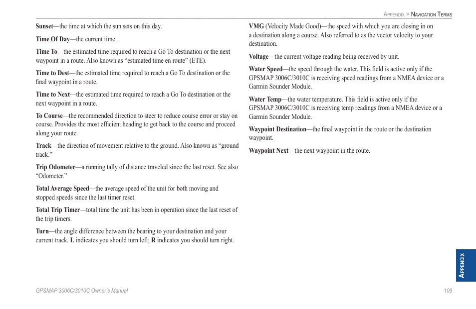 Garmin GPSMAP 3010C User Manual | Page 117 / 130