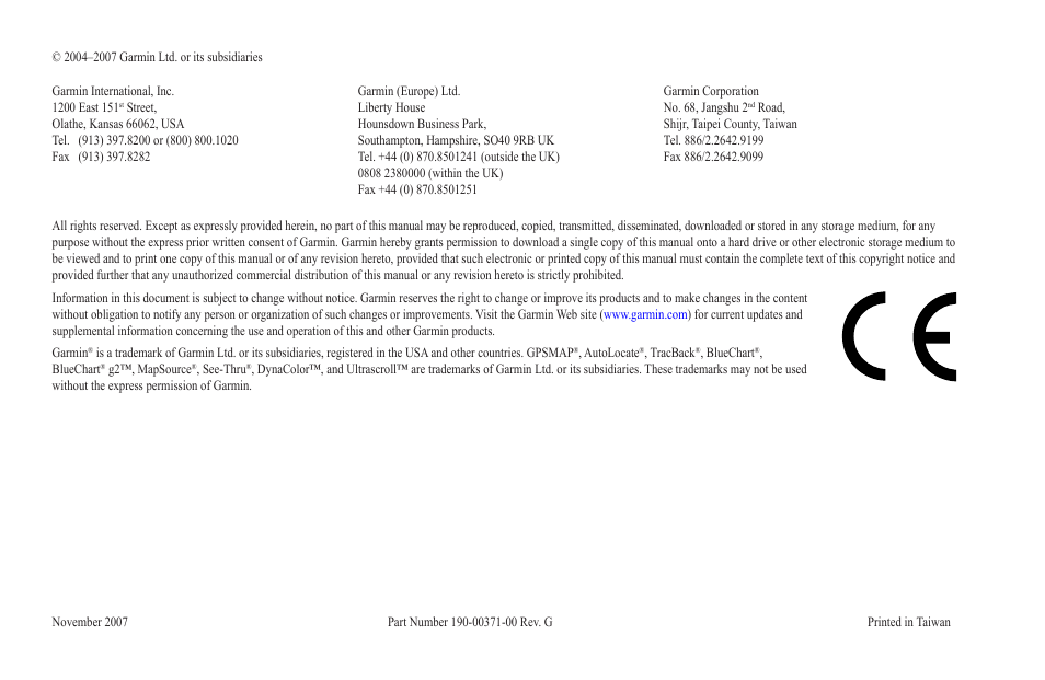 Garmin GPSMAP 3010C User Manual | Page 2 / 130