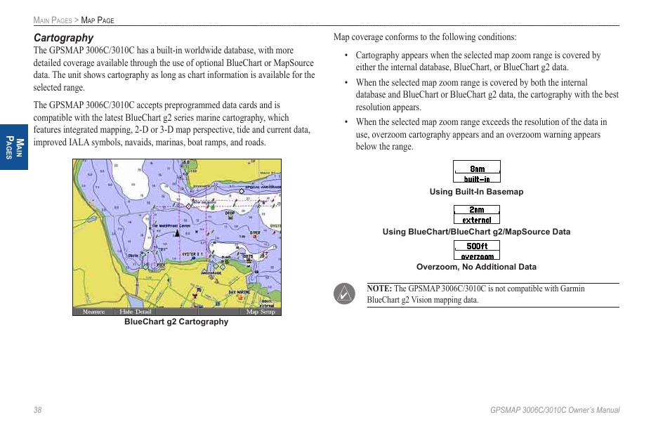 Cartography | Garmin GPSMAP 3010C User Manual | Page 46 / 130