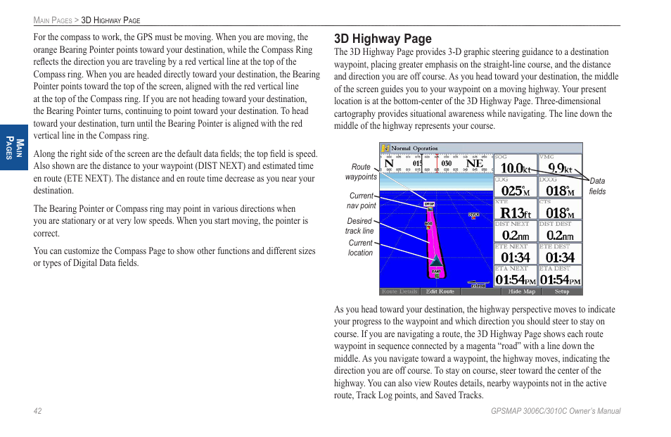 3d highway page | Garmin GPSMAP 3010C User Manual | Page 50 / 130