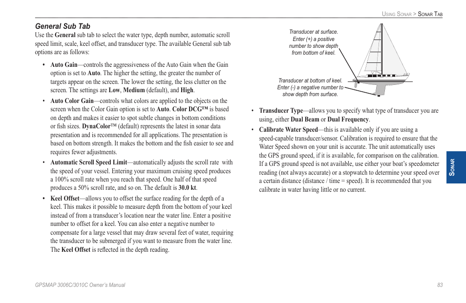 General sub tab | Garmin GPSMAP 3010C User Manual | Page 91 / 130