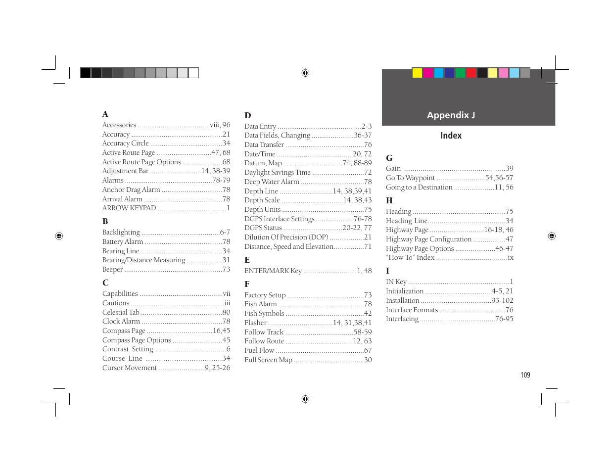 Garmin GPSMAP 168 Sounder User Manual | Page 120 / 123