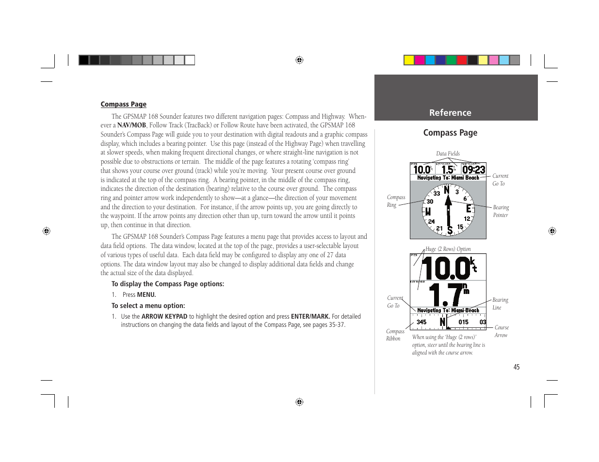 Garmin GPSMAP 168 Sounder User Manual | Page 56 / 123