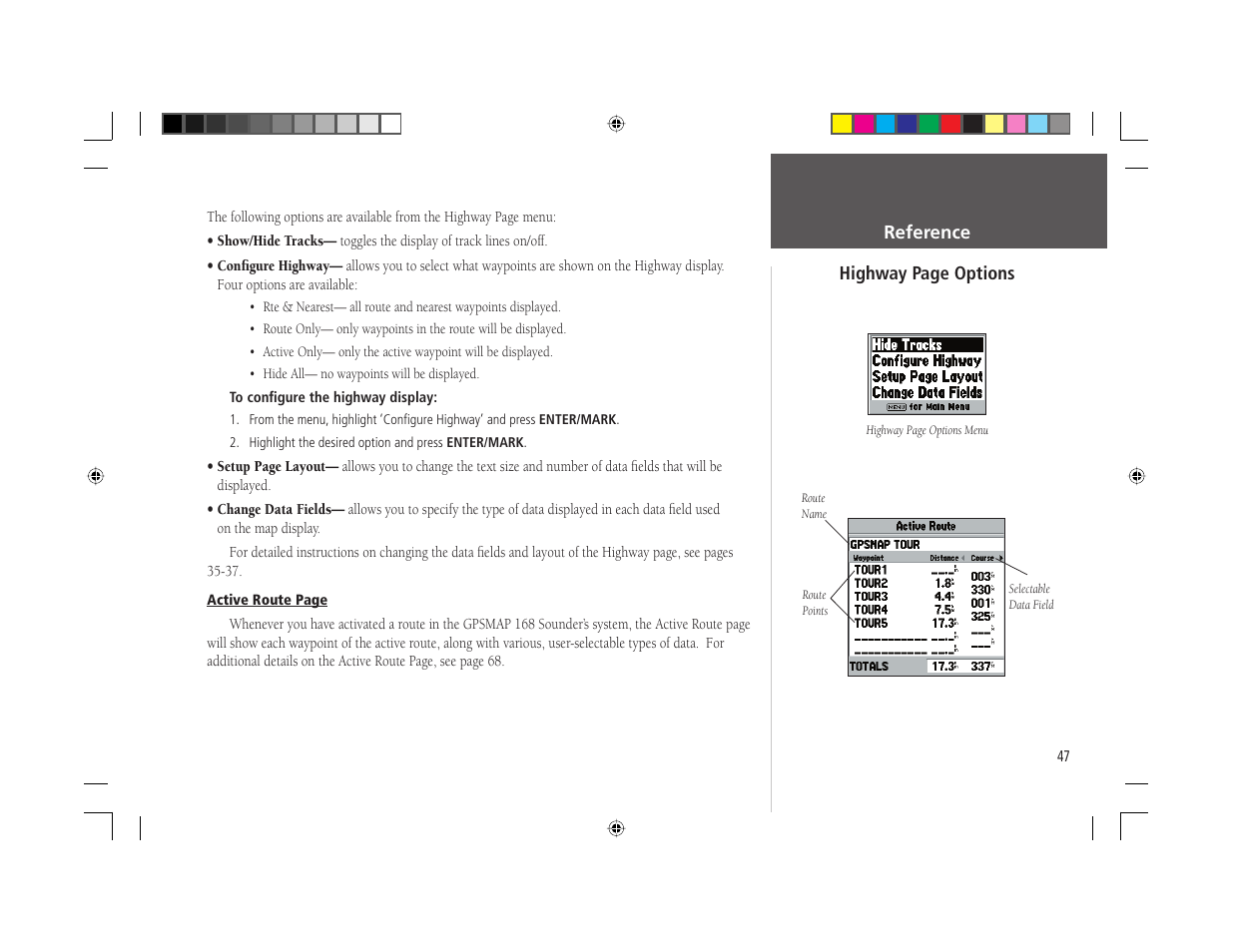 Garmin GPSMAP 168 Sounder User Manual | Page 58 / 123