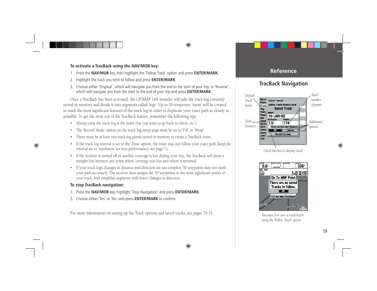 Garmin GPSMAP 168 Sounder User Manual | Page 70 / 123