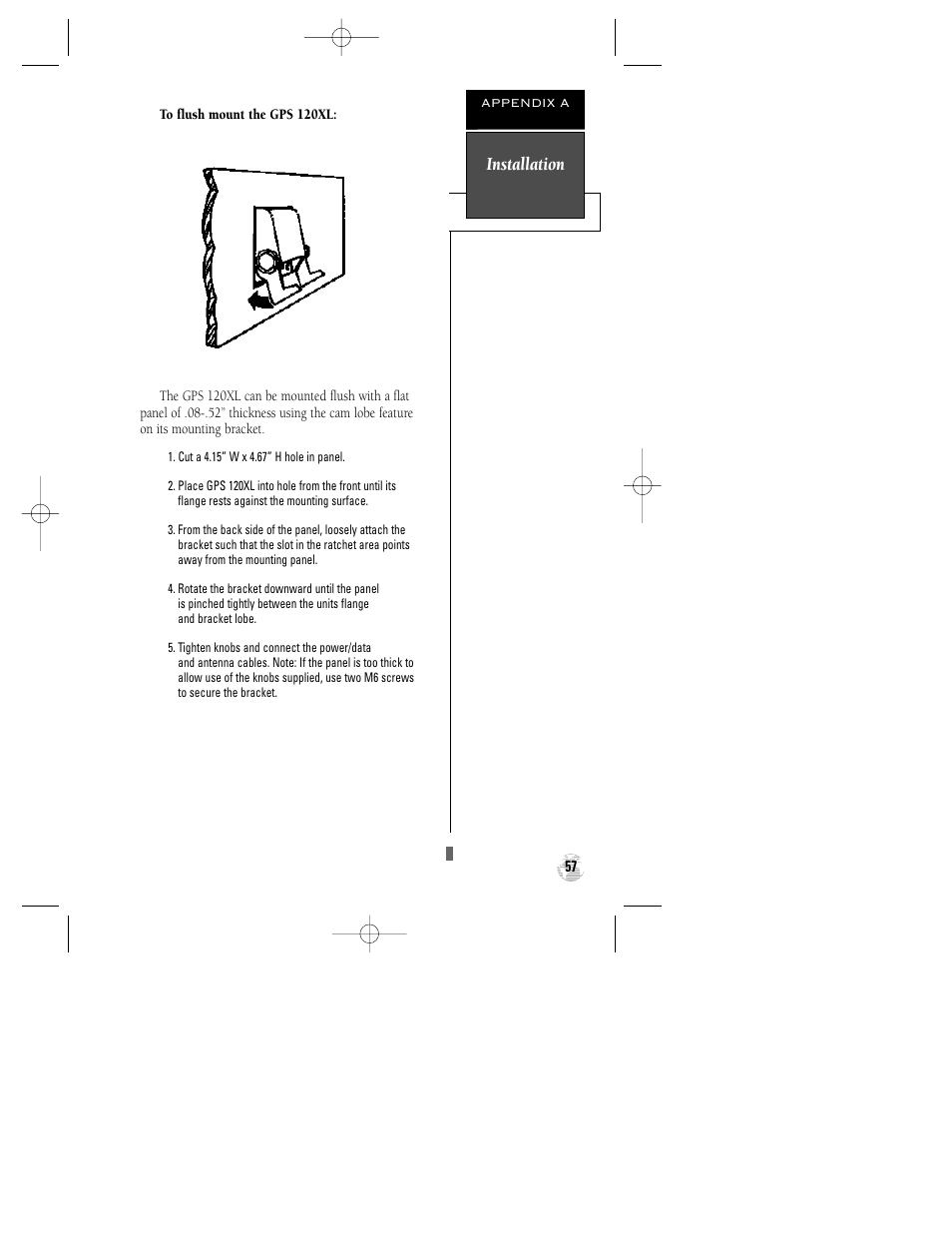 Installation | Garmin GPS 120XL User Manual | Page 61 / 72