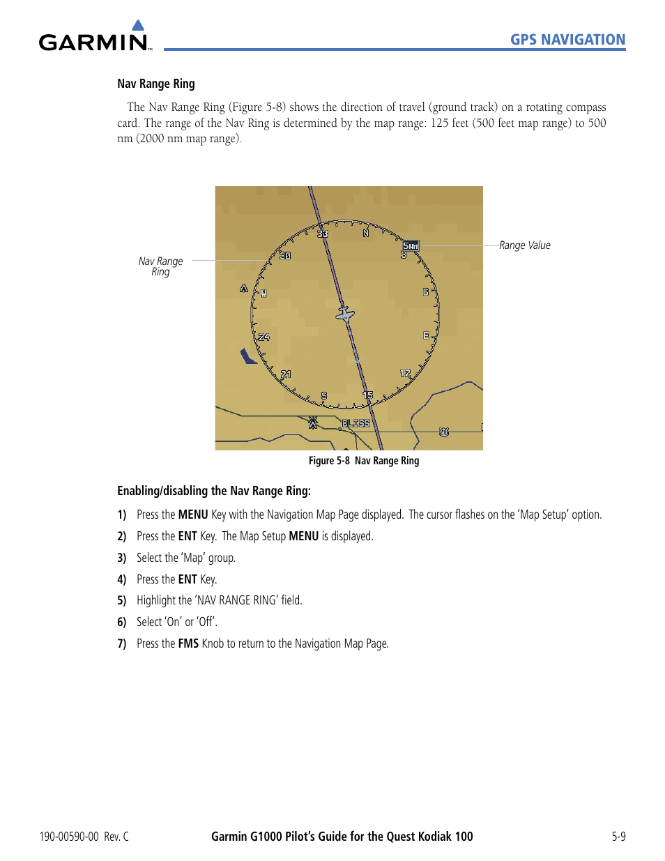 Gps navigation | Garmin G1000 Quest Kodiak User Manual | Page 125 / 340