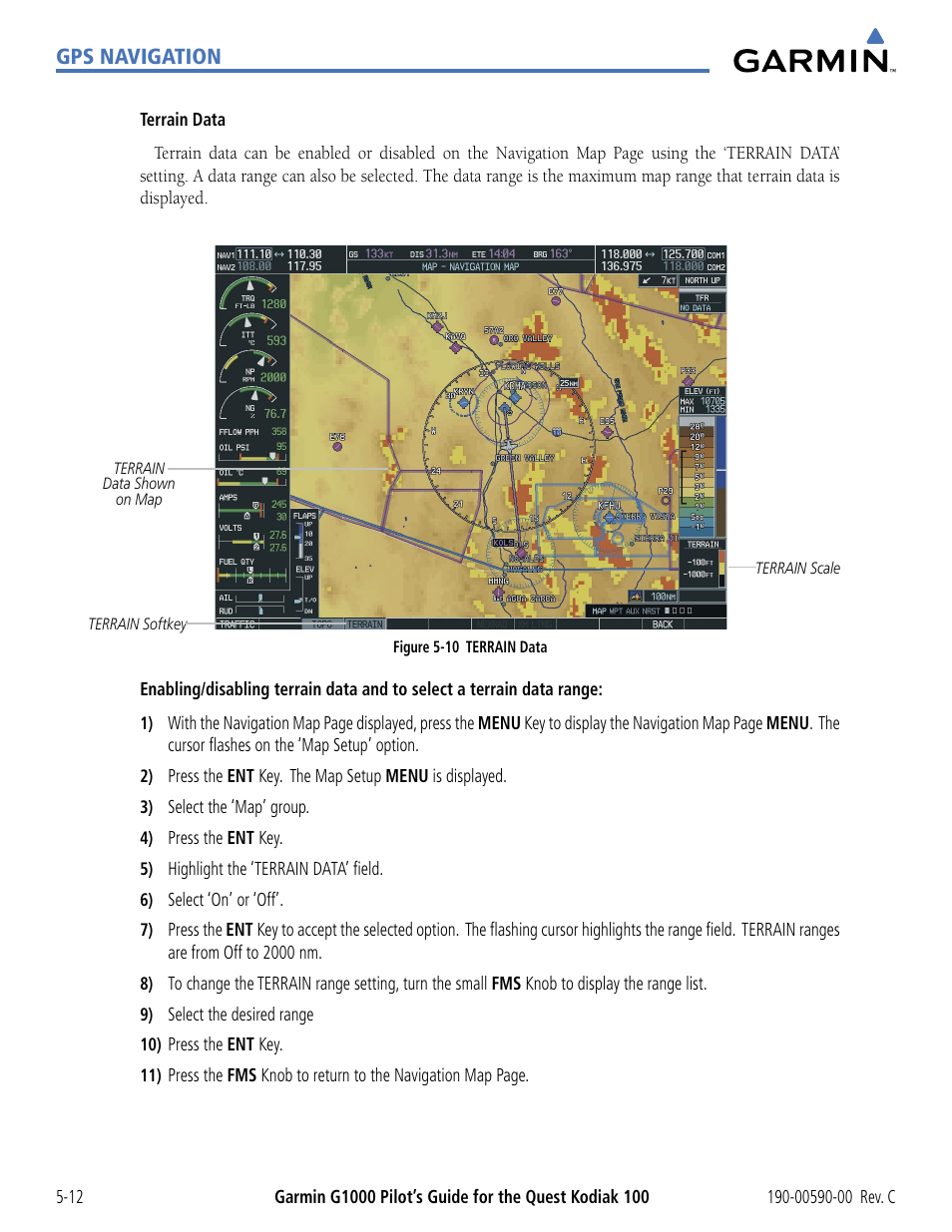 Gps navigation | Garmin G1000 Quest Kodiak User Manual | Page 128 / 340