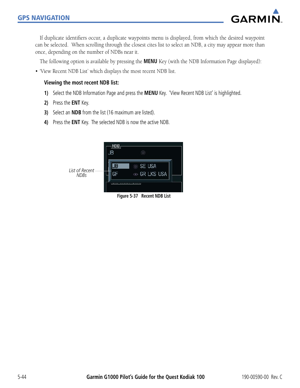 Garmin G1000 Quest Kodiak User Manual | Page 160 / 340