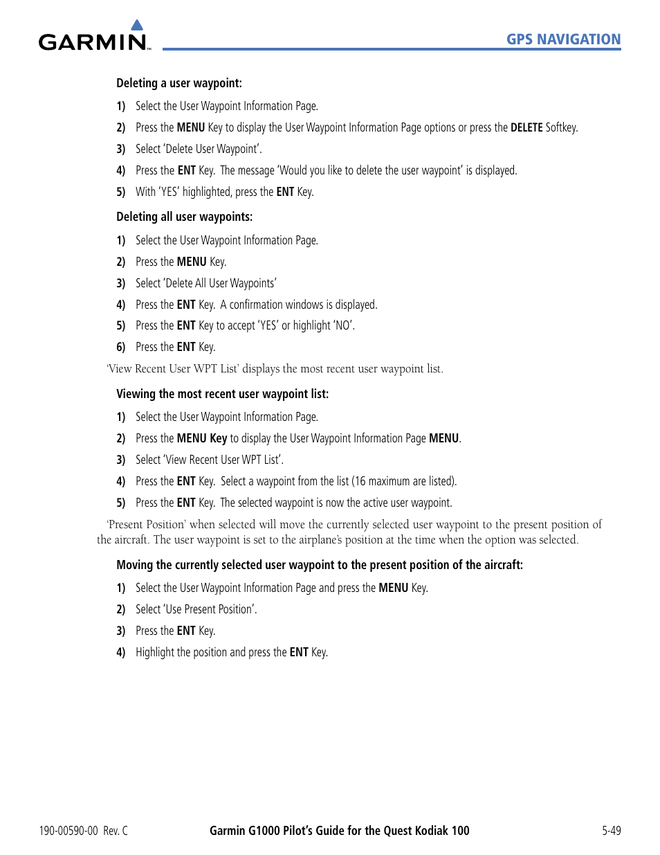 Garmin G1000 Quest Kodiak User Manual | Page 165 / 340