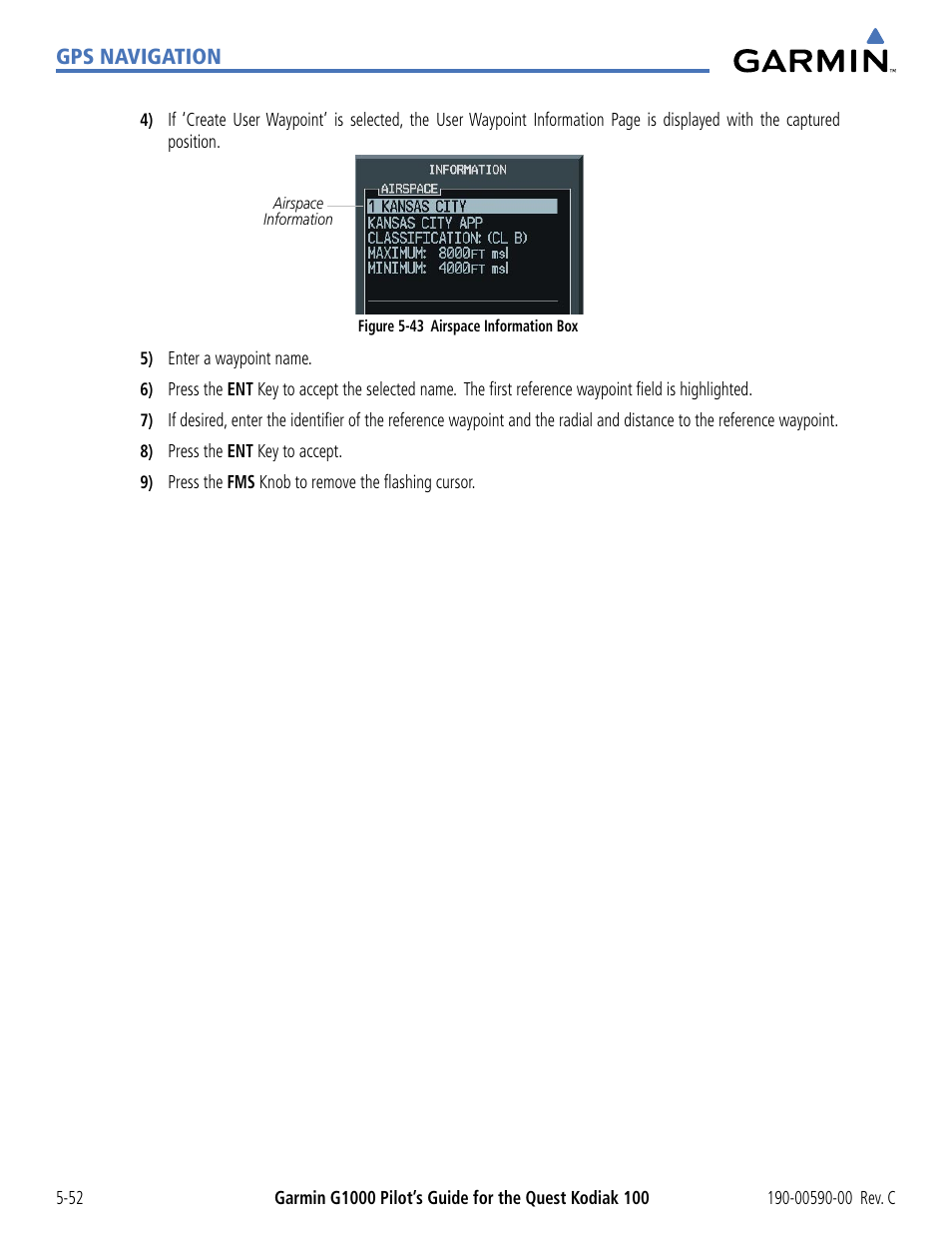 Gps navigation | Garmin G1000 Quest Kodiak User Manual | Page 168 / 340