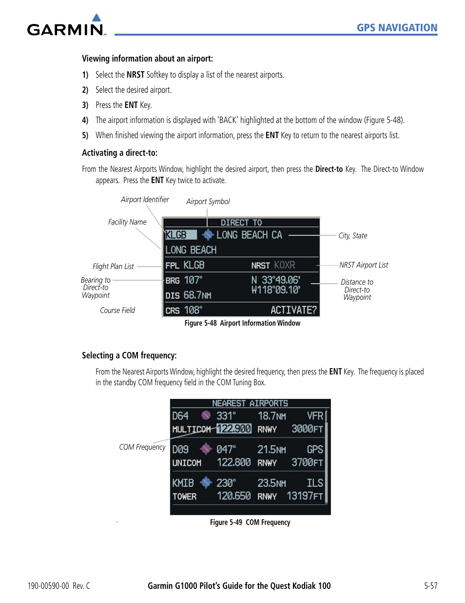 Gps navigation | Garmin G1000 Quest Kodiak User Manual | Page 173 / 340