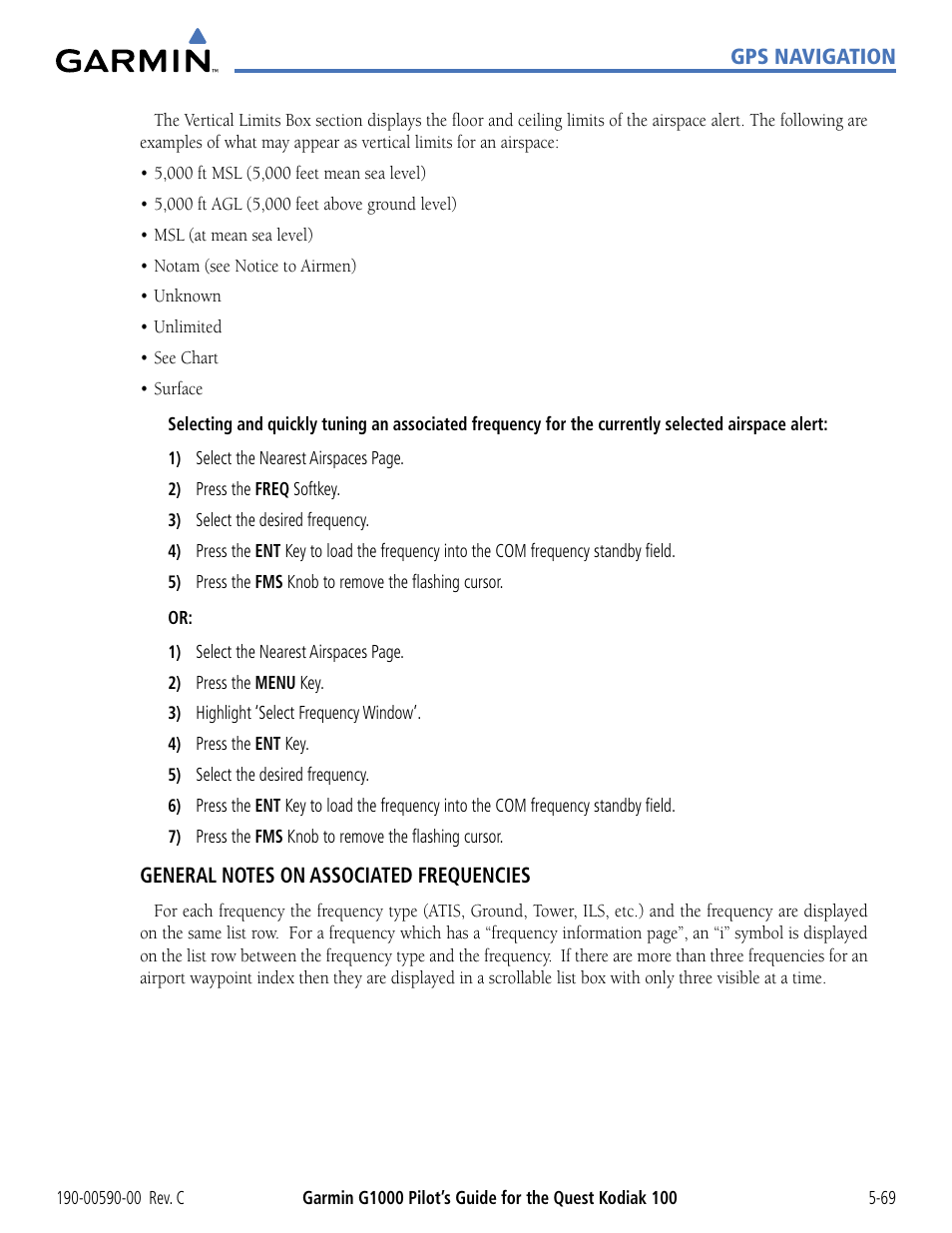 Garmin G1000 Quest Kodiak User Manual | Page 185 / 340