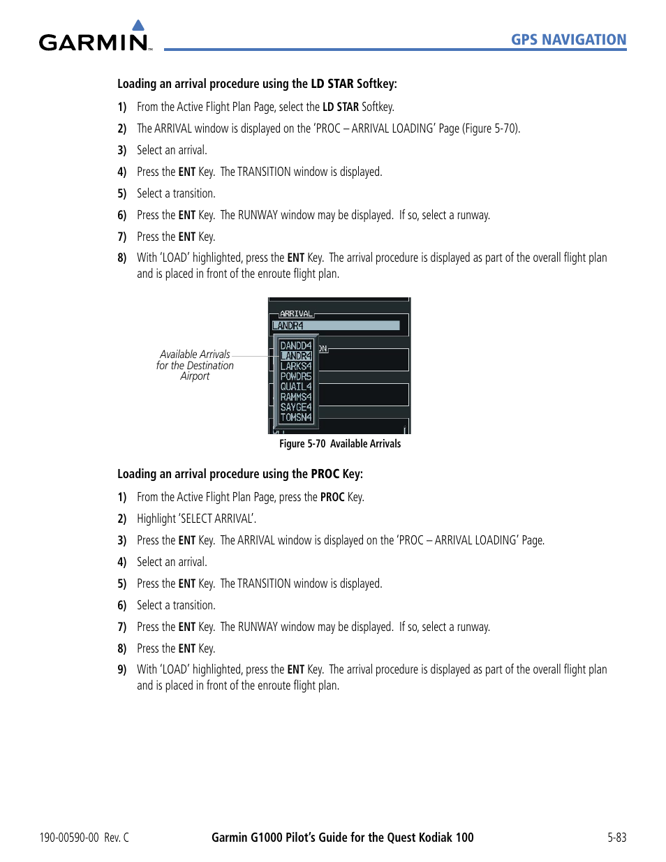 Gps navigation | Garmin G1000 Quest Kodiak User Manual | Page 199 / 340