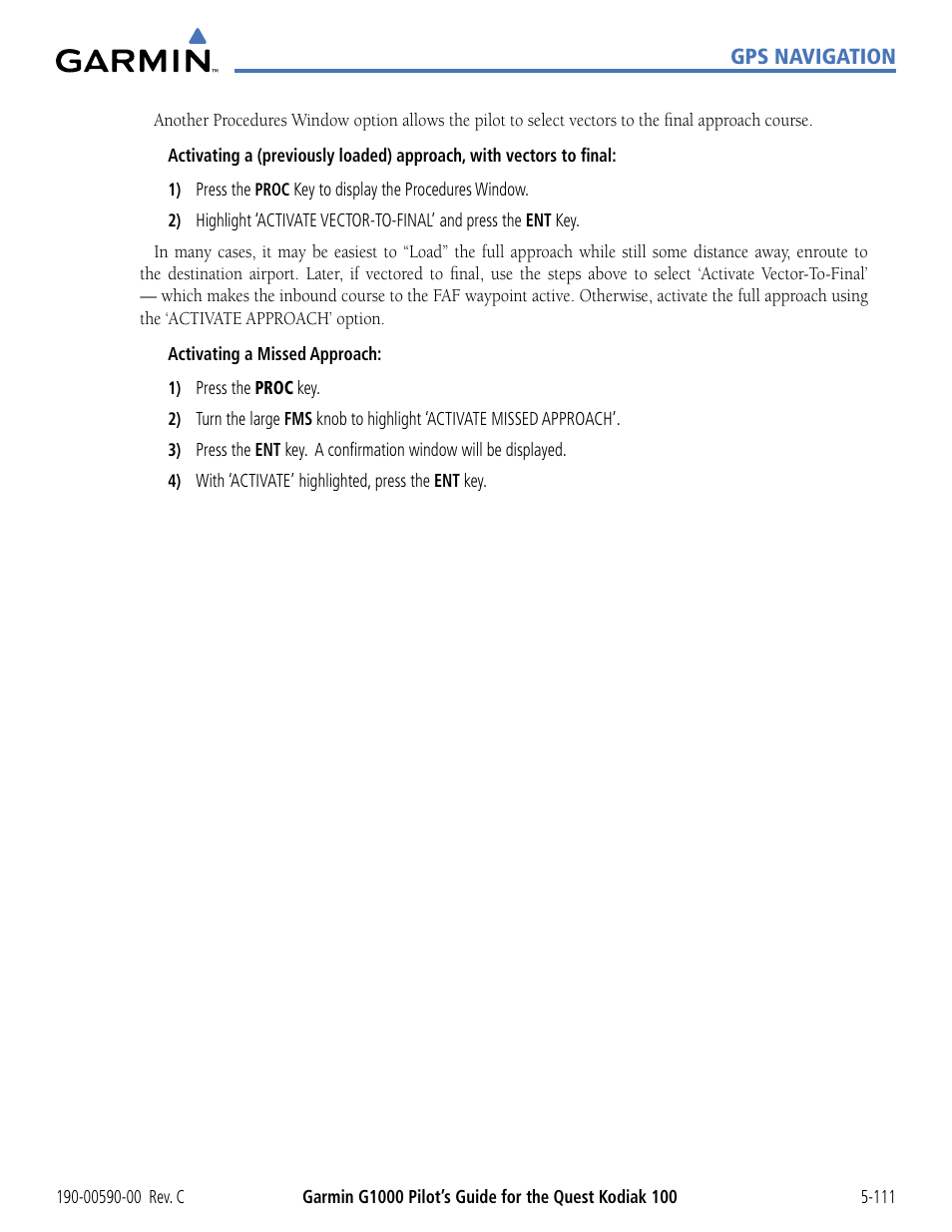 Garmin G1000 Quest Kodiak User Manual | Page 227 / 340