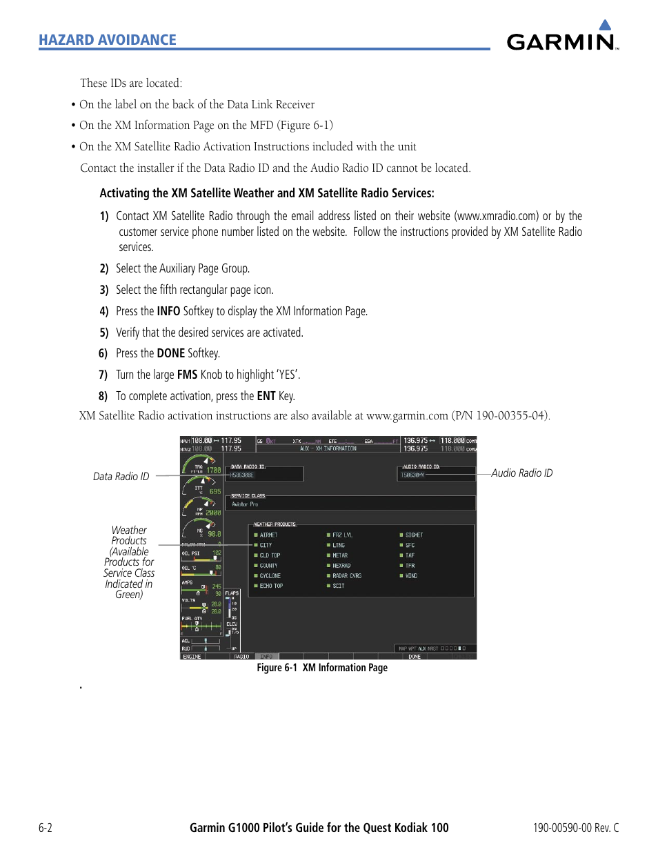 Hazard avoidance | Garmin G1000 Quest Kodiak User Manual | Page 234 / 340