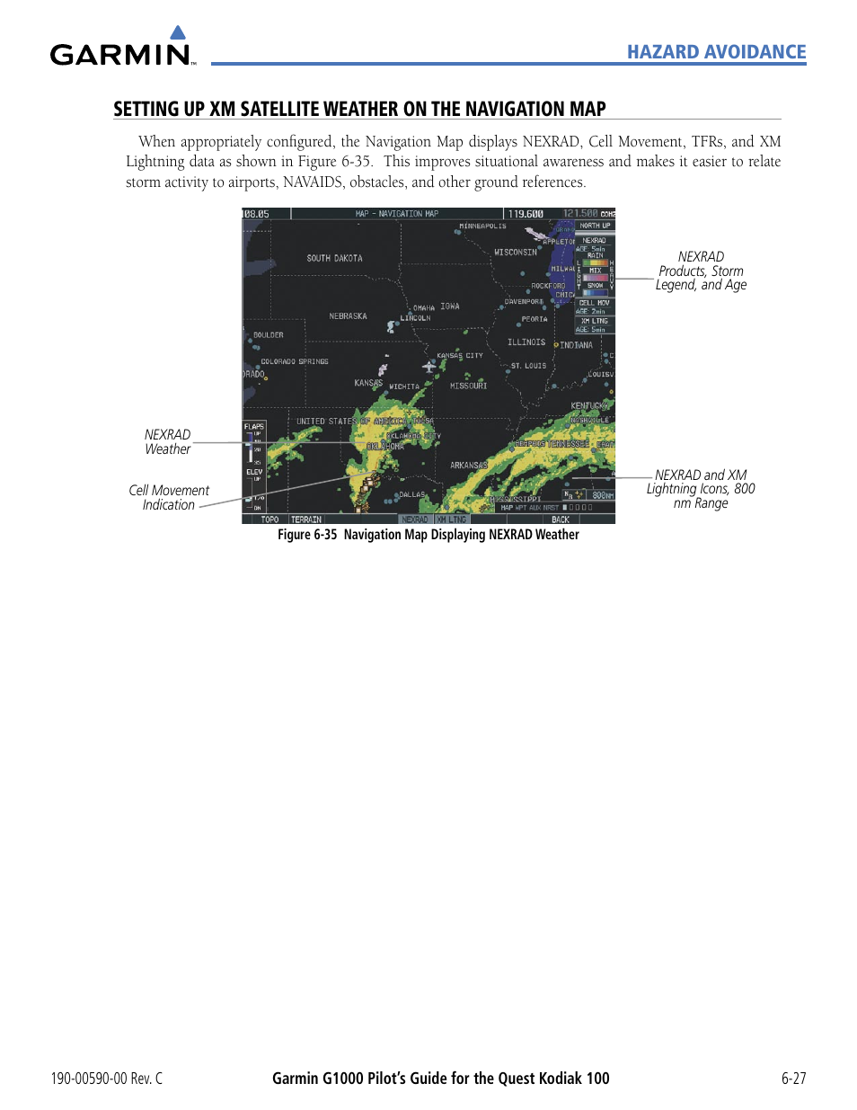 Hazard avoidance | Garmin G1000 Quest Kodiak User Manual | Page 259 / 340