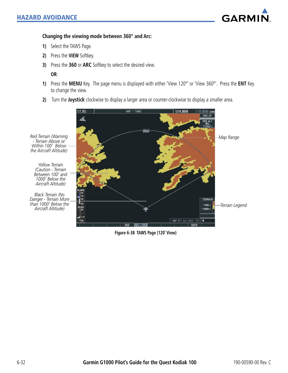 Hazard avoidance | Garmin G1000 Quest Kodiak User Manual | Page 264 / 340