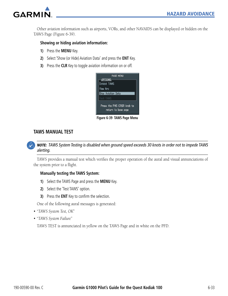 Garmin G1000 Quest Kodiak User Manual | Page 265 / 340