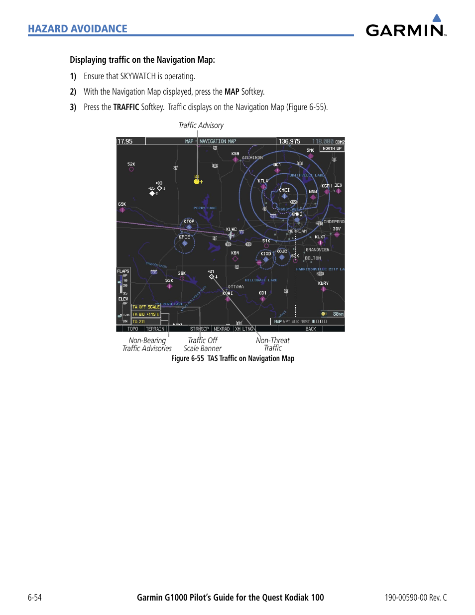 Hazard avoidance | Garmin G1000 Quest Kodiak User Manual | Page 286 / 340