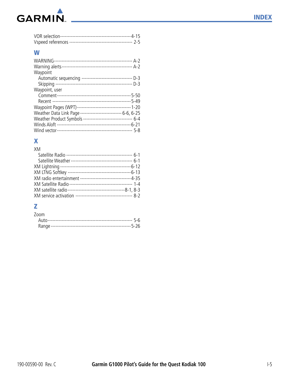 Garmin G1000 Quest Kodiak User Manual | Page 339 / 340