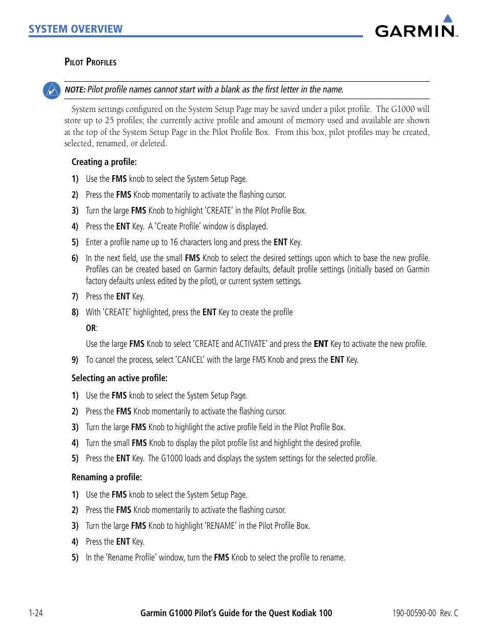 Garmin G1000 Quest Kodiak User Manual | Page 34 / 340