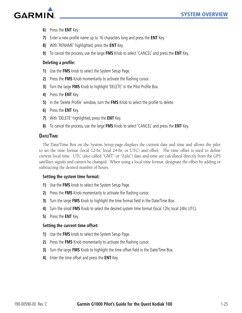 Garmin G1000 Quest Kodiak User Manual | Page 35 / 340