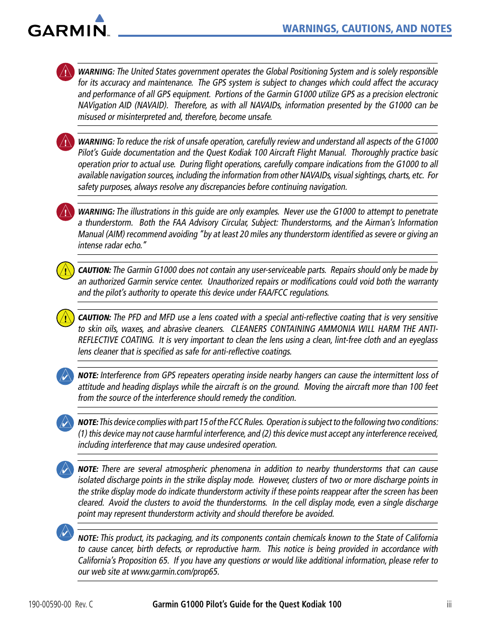 Garmin G1000 Quest Kodiak User Manual | Page 5 / 340