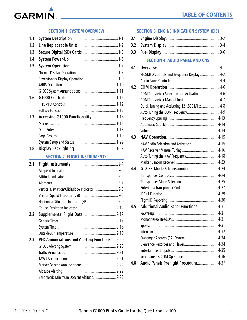 Garmin G1000 Quest Kodiak User Manual | Page 7 / 340