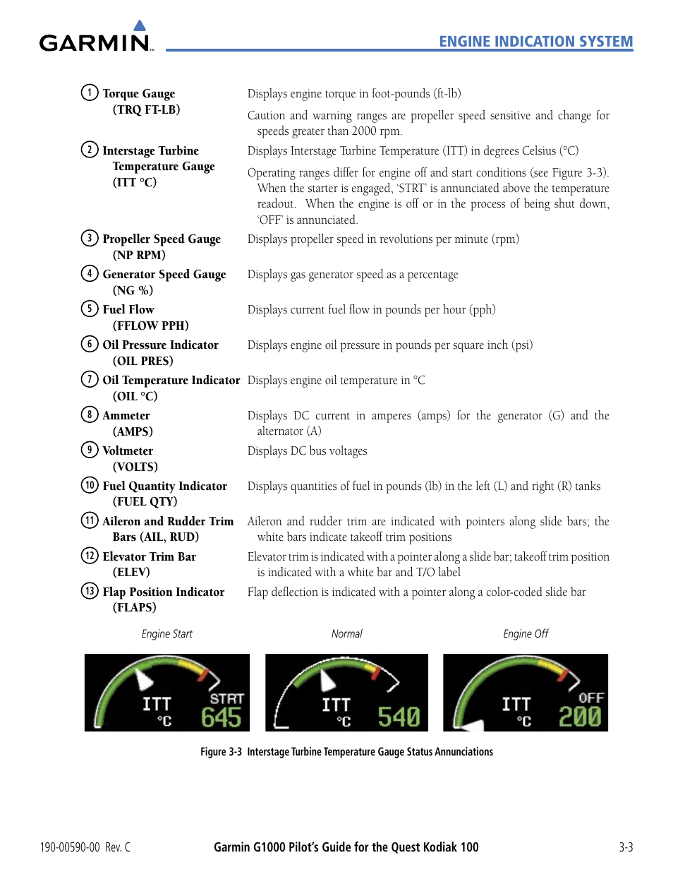 Engine indication system | Garmin G1000 Quest Kodiak User Manual | Page 71 / 340