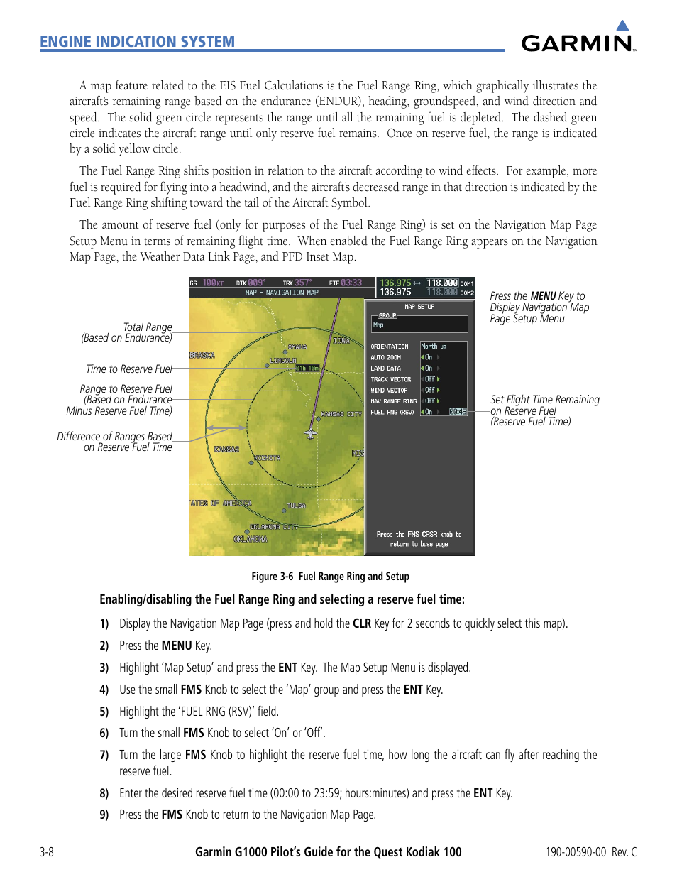 Engine indication system | Garmin G1000 Quest Kodiak User Manual | Page 76 / 340