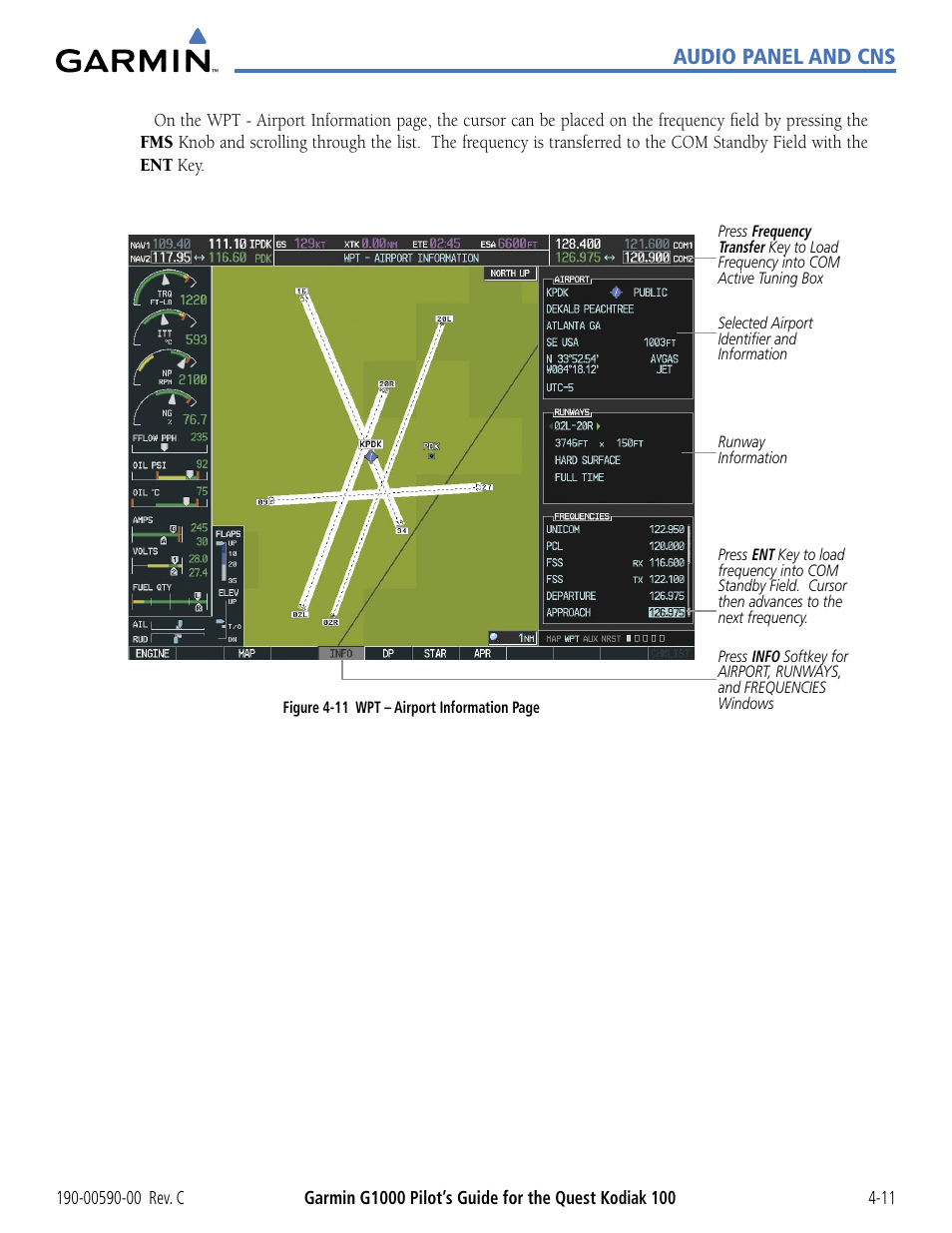 Audio panel and cns | Garmin G1000 Quest Kodiak User Manual | Page 87 / 340