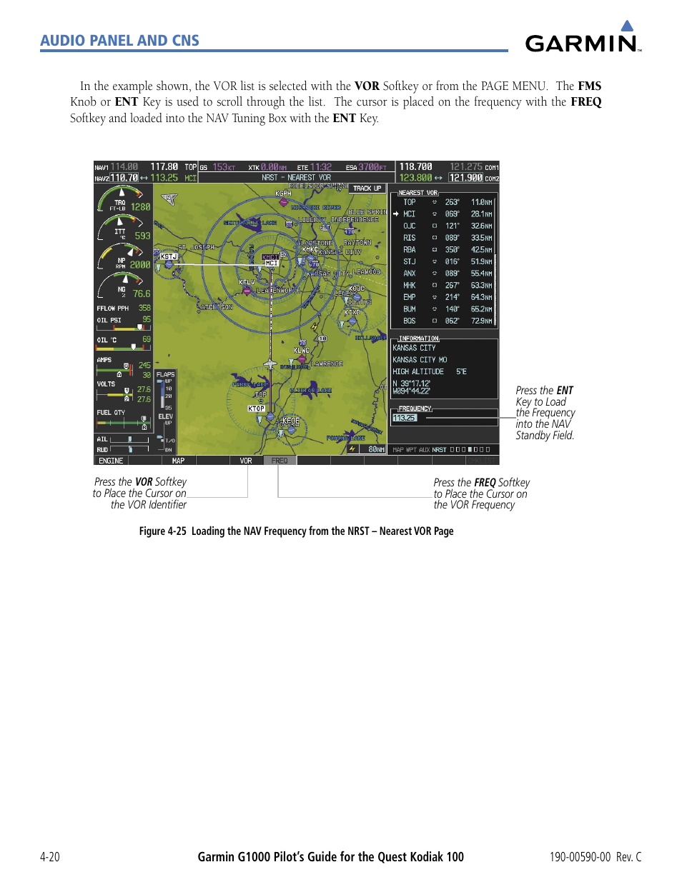 Audio panel and cns | Garmin G1000 Quest Kodiak User Manual | Page 96 / 340