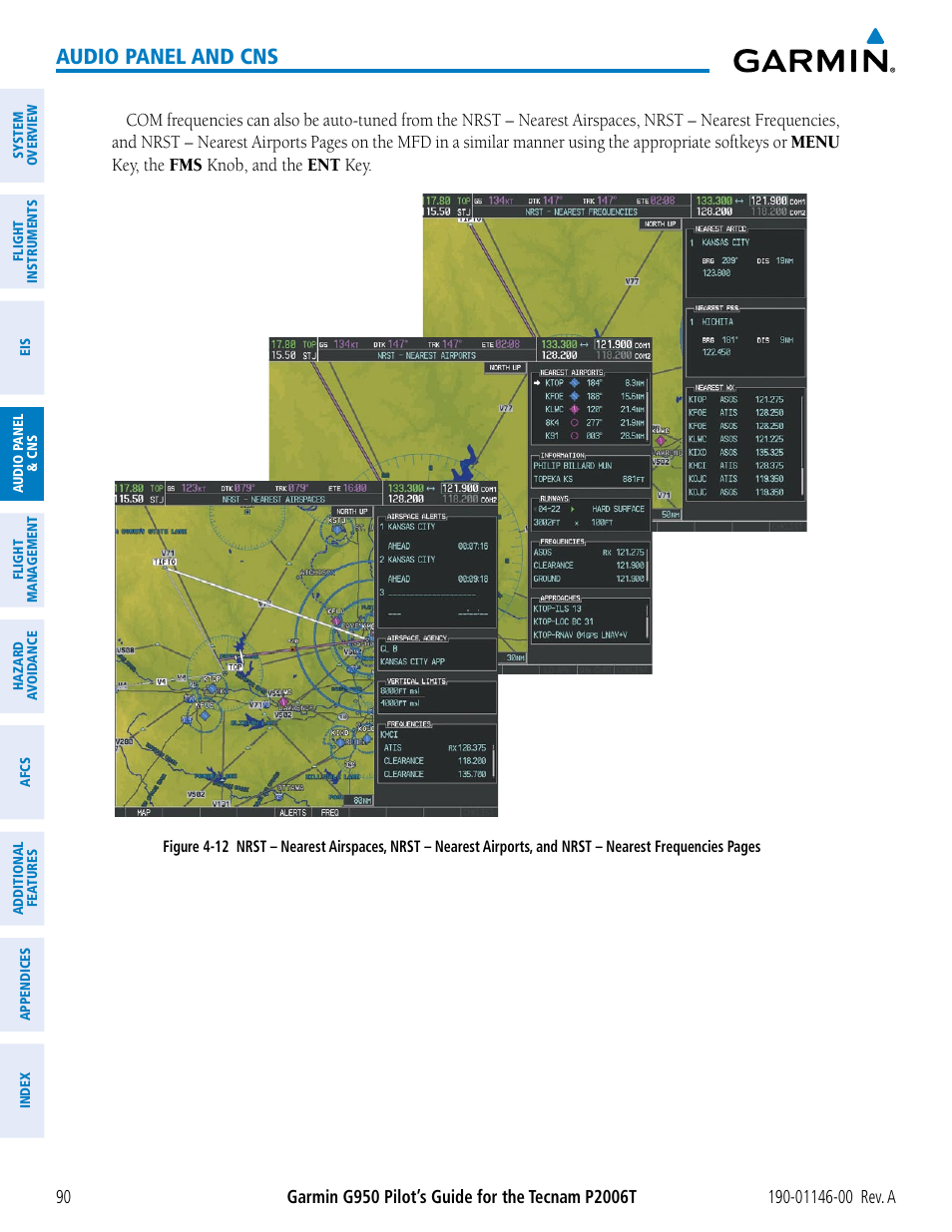 Audio panel and cns | Garmin G950 Tecnam 2006T User Manual | Page 102 / 348