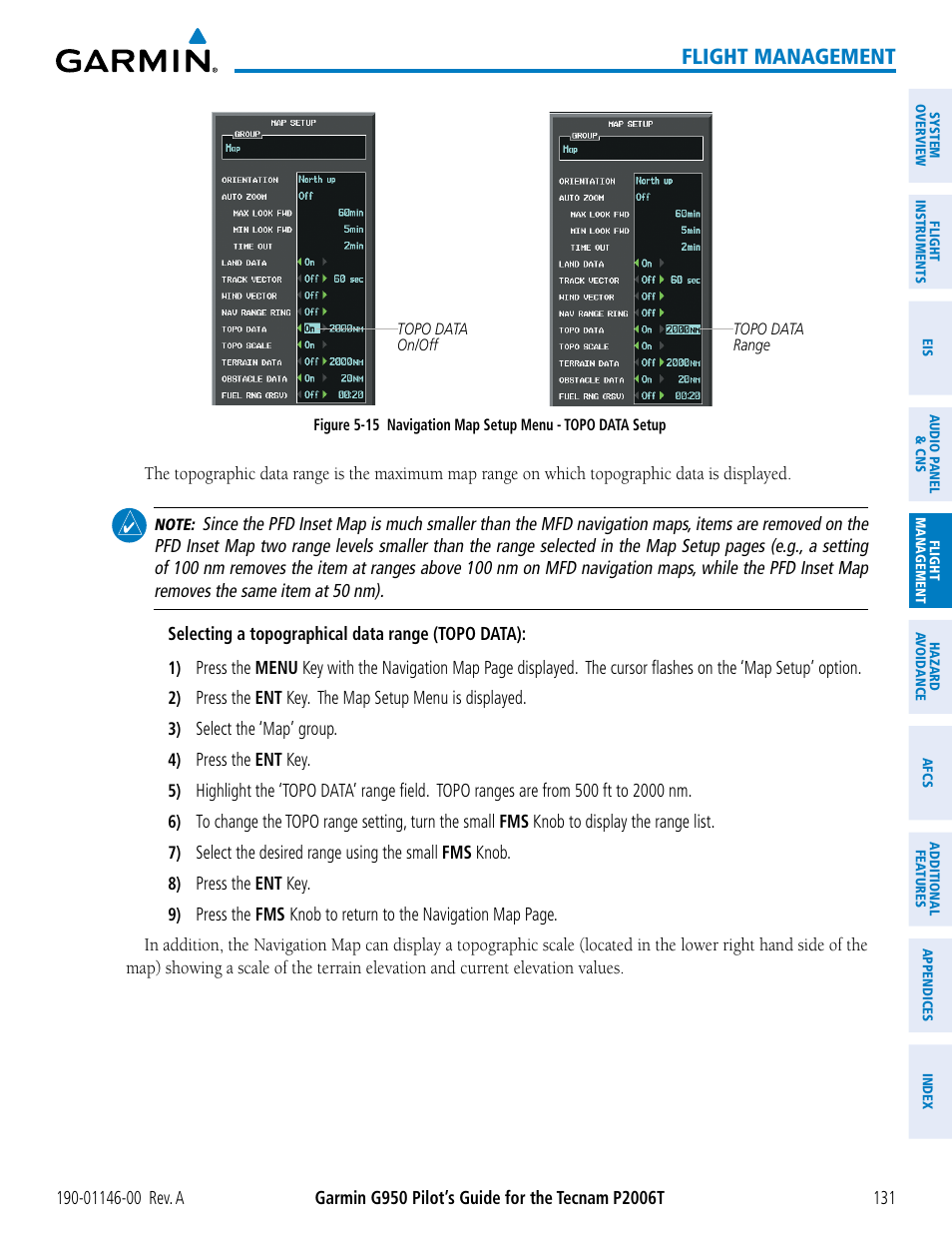 Flight management | Garmin G950 Tecnam 2006T User Manual | Page 143 / 348