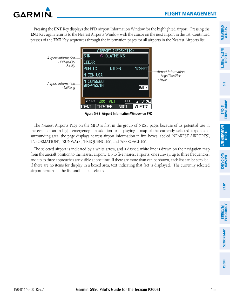 Flight management | Garmin G950 Tecnam 2006T User Manual | Page 167 / 348