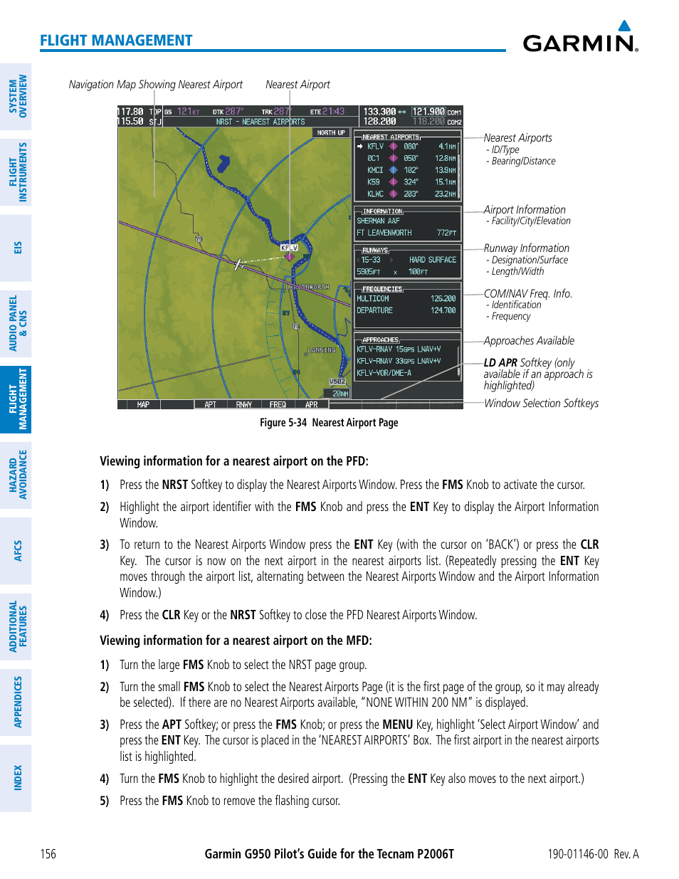 Flight management | Garmin G950 Tecnam 2006T User Manual | Page 168 / 348