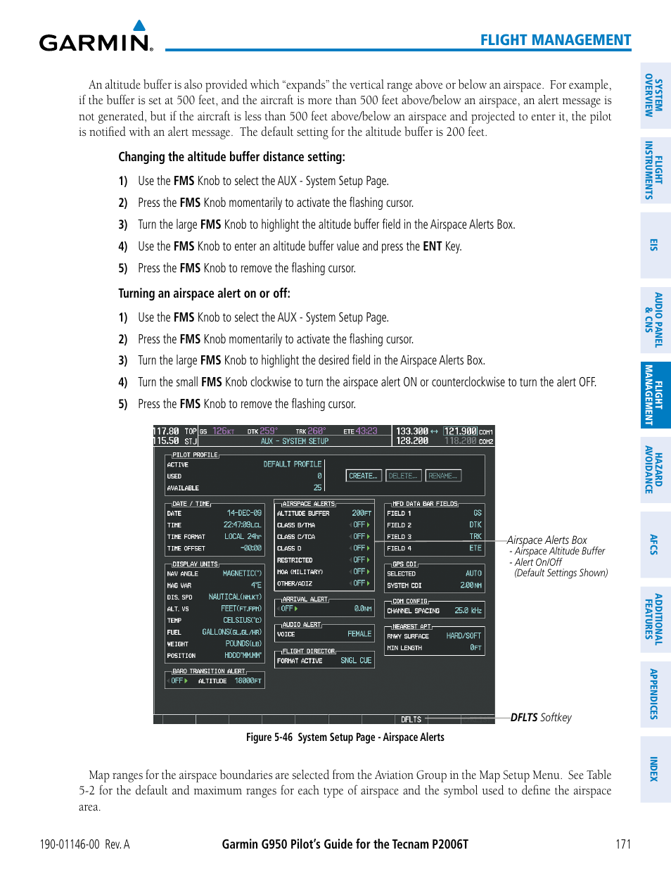 Flight management | Garmin G950 Tecnam 2006T User Manual | Page 183 / 348