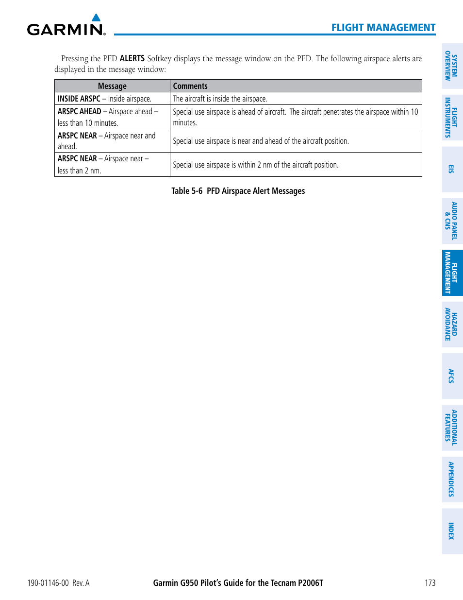 Flight management | Garmin G950 Tecnam 2006T User Manual | Page 185 / 348