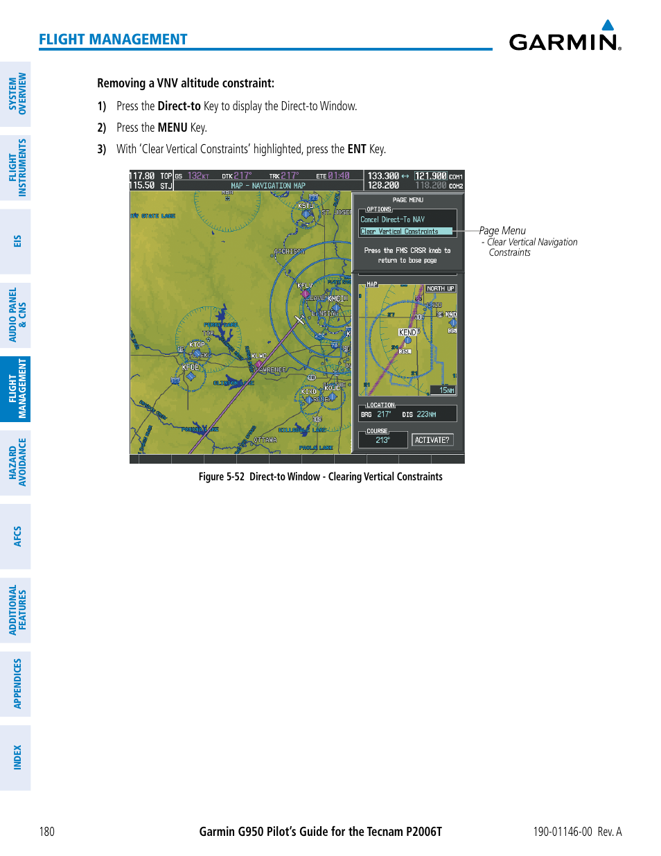 Flight management | Garmin G950 Tecnam 2006T User Manual | Page 192 / 348