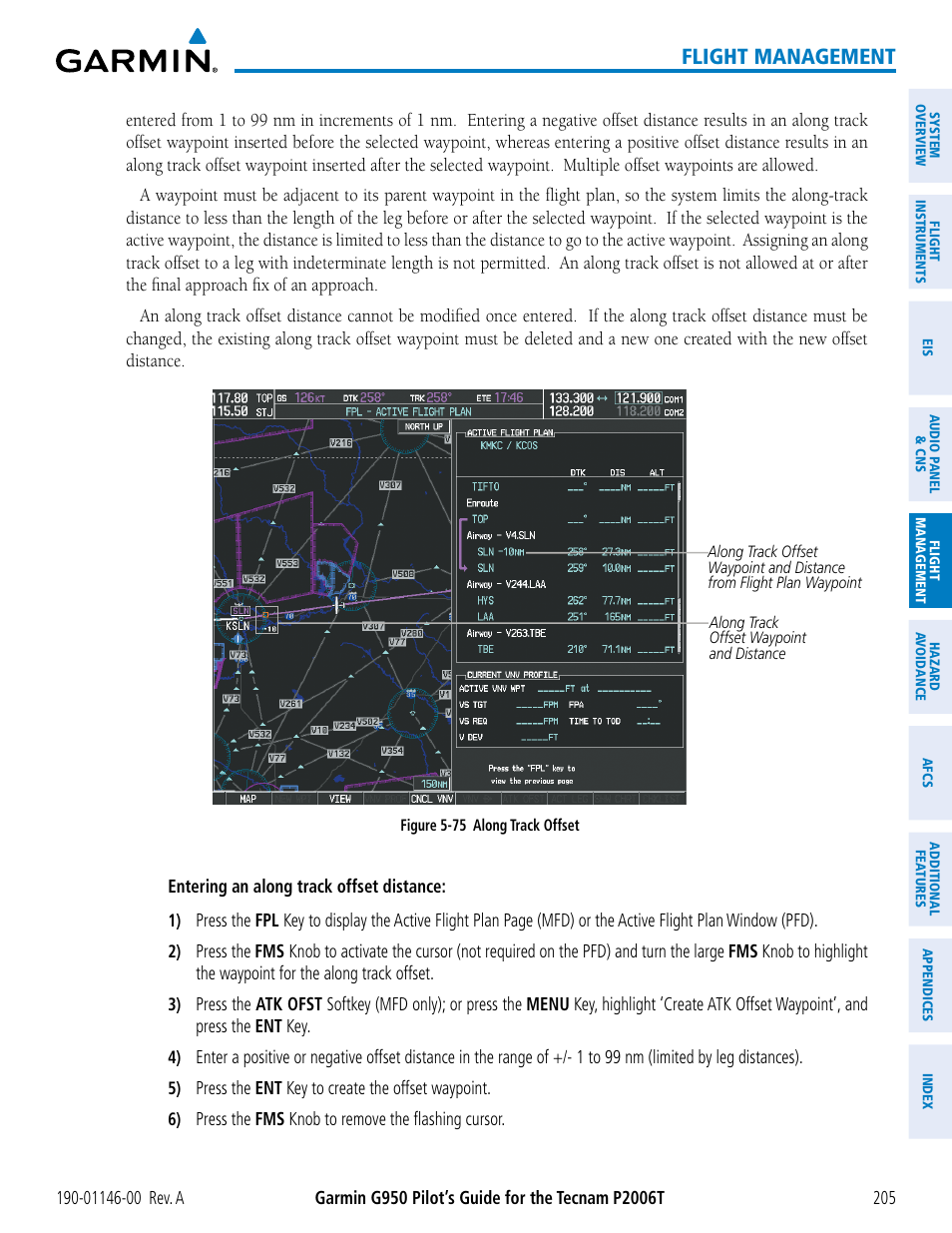 Flight management | Garmin G950 Tecnam 2006T User Manual | Page 217 / 348