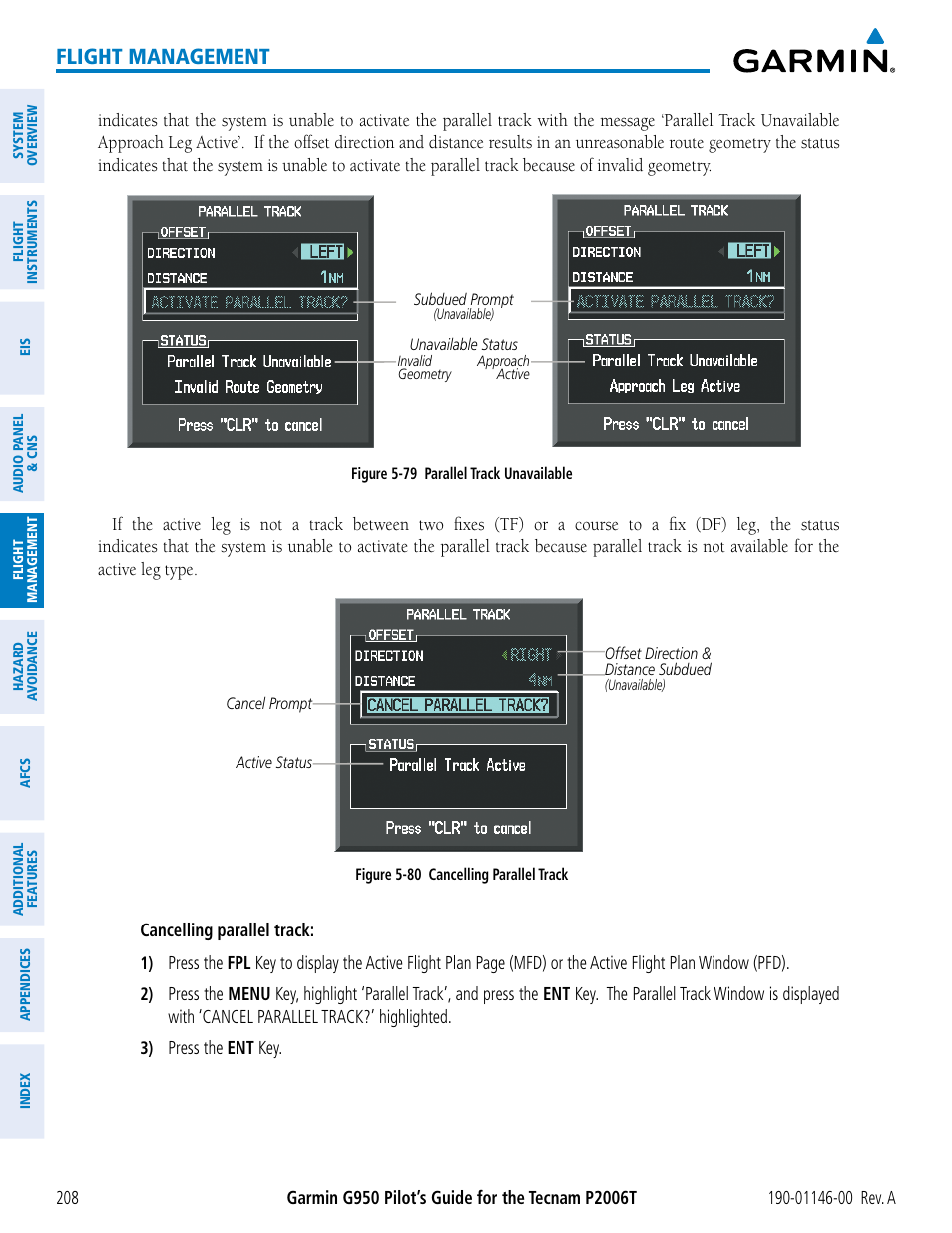 Flight management | Garmin G950 Tecnam 2006T User Manual | Page 220 / 348