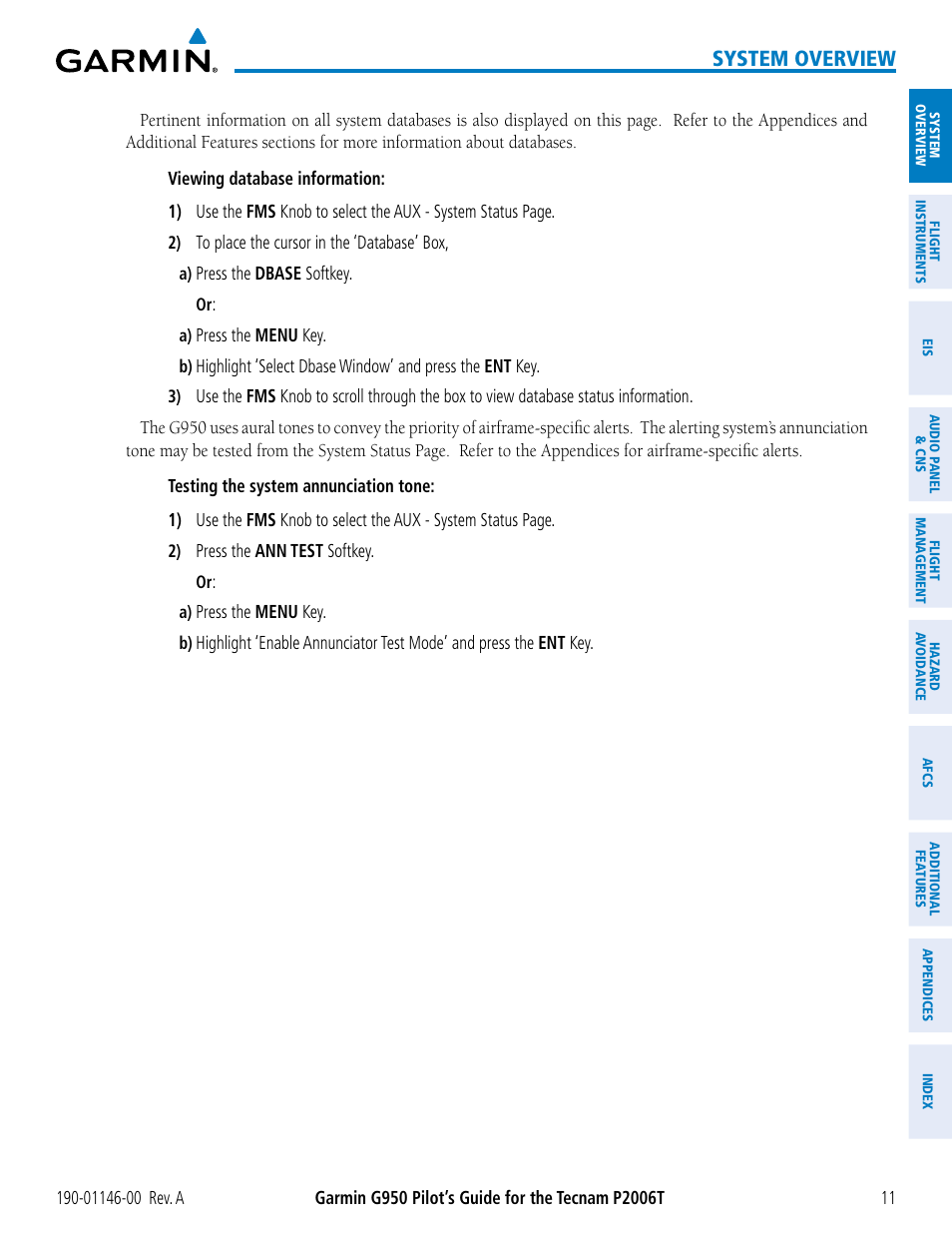 System overview | Garmin G950 Tecnam 2006T User Manual | Page 23 / 348