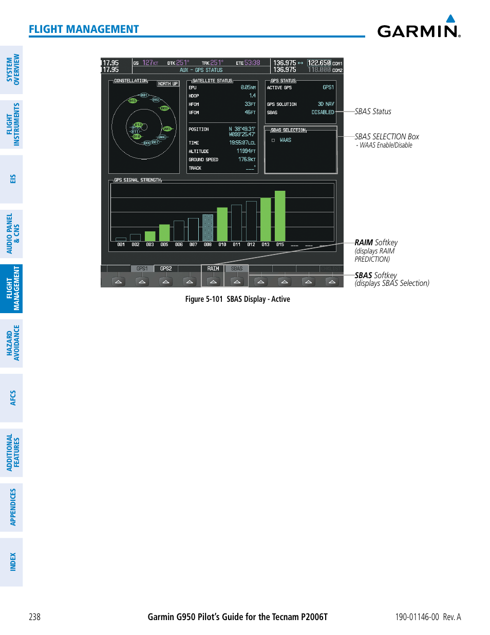 Flight management | Garmin G950 Tecnam 2006T User Manual | Page 250 / 348