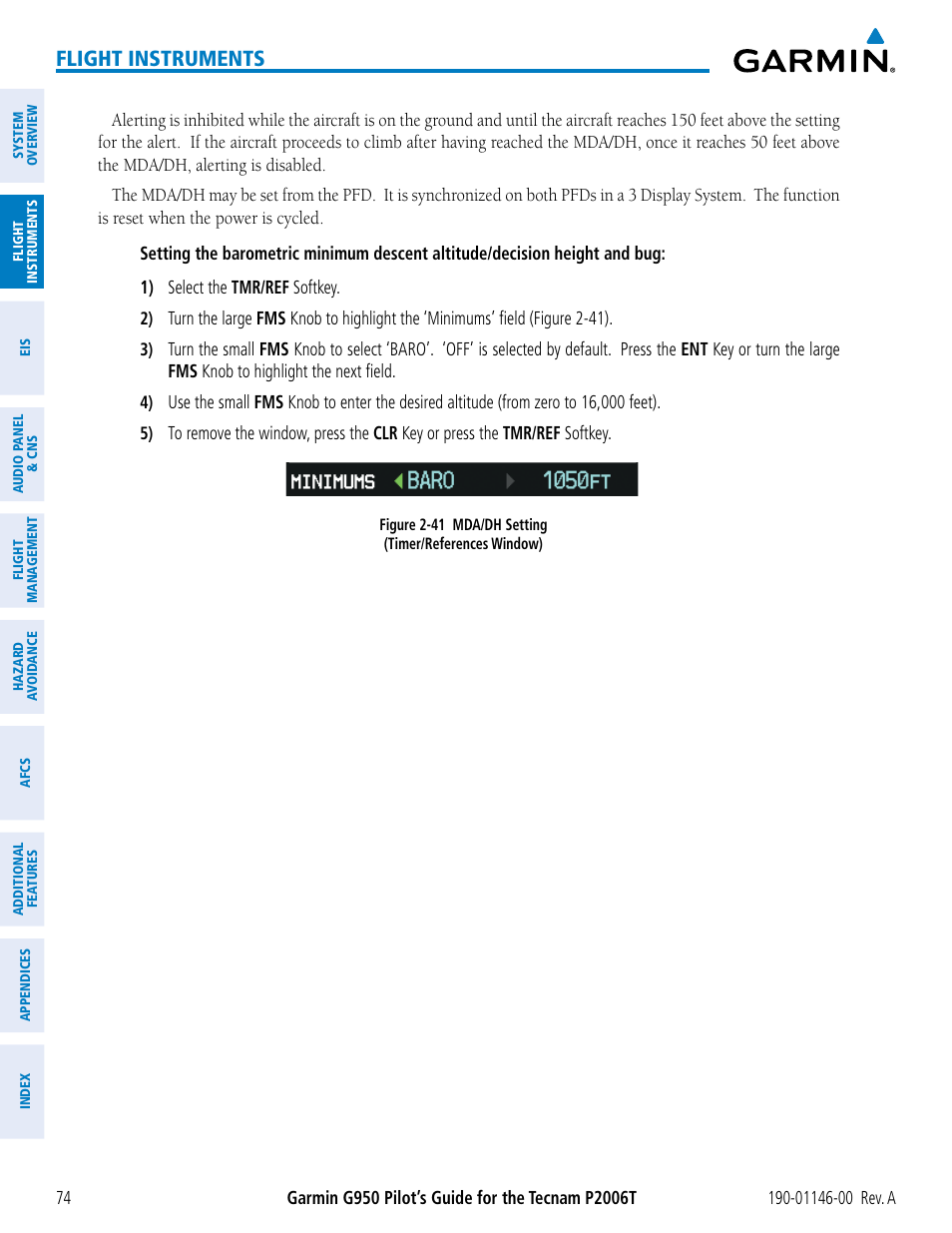Flight instruments | Garmin G950 Tecnam 2006T User Manual | Page 86 / 348